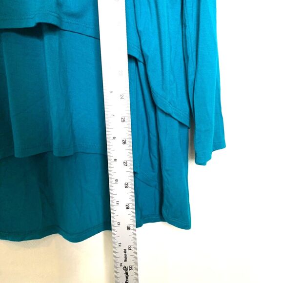 SOFT SURROUNDINGS Women's Aqua Blue Perfect Layers Jersey Knit Top Size Medium - Picture 8 of 11